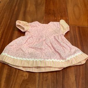 Pink Polka Dot Doll Dress